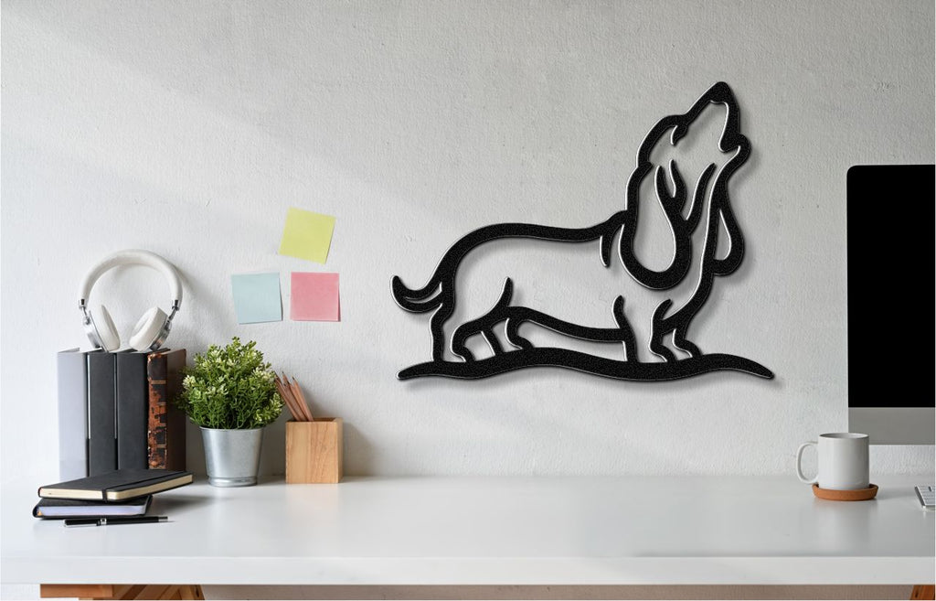 Basset Hound Metal Wall Art