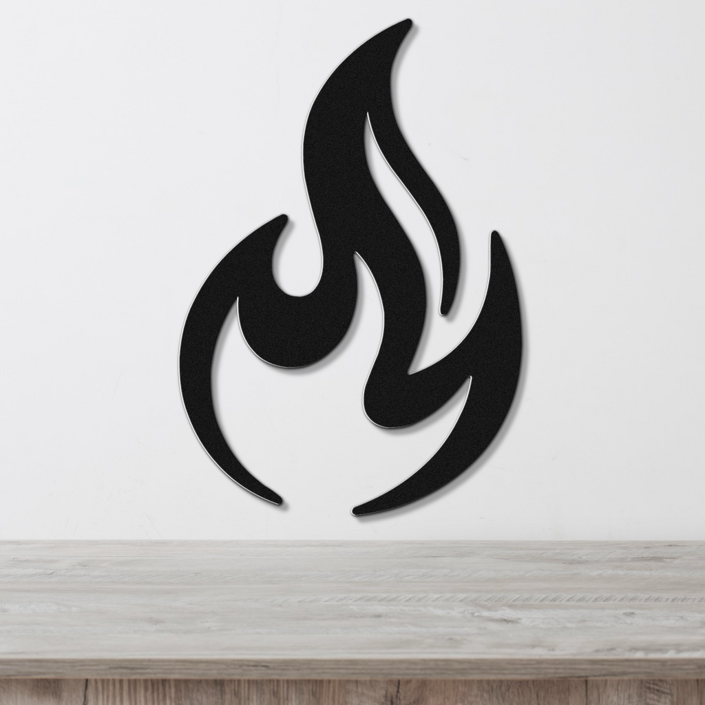 Abstract Fire Metal Wall Art