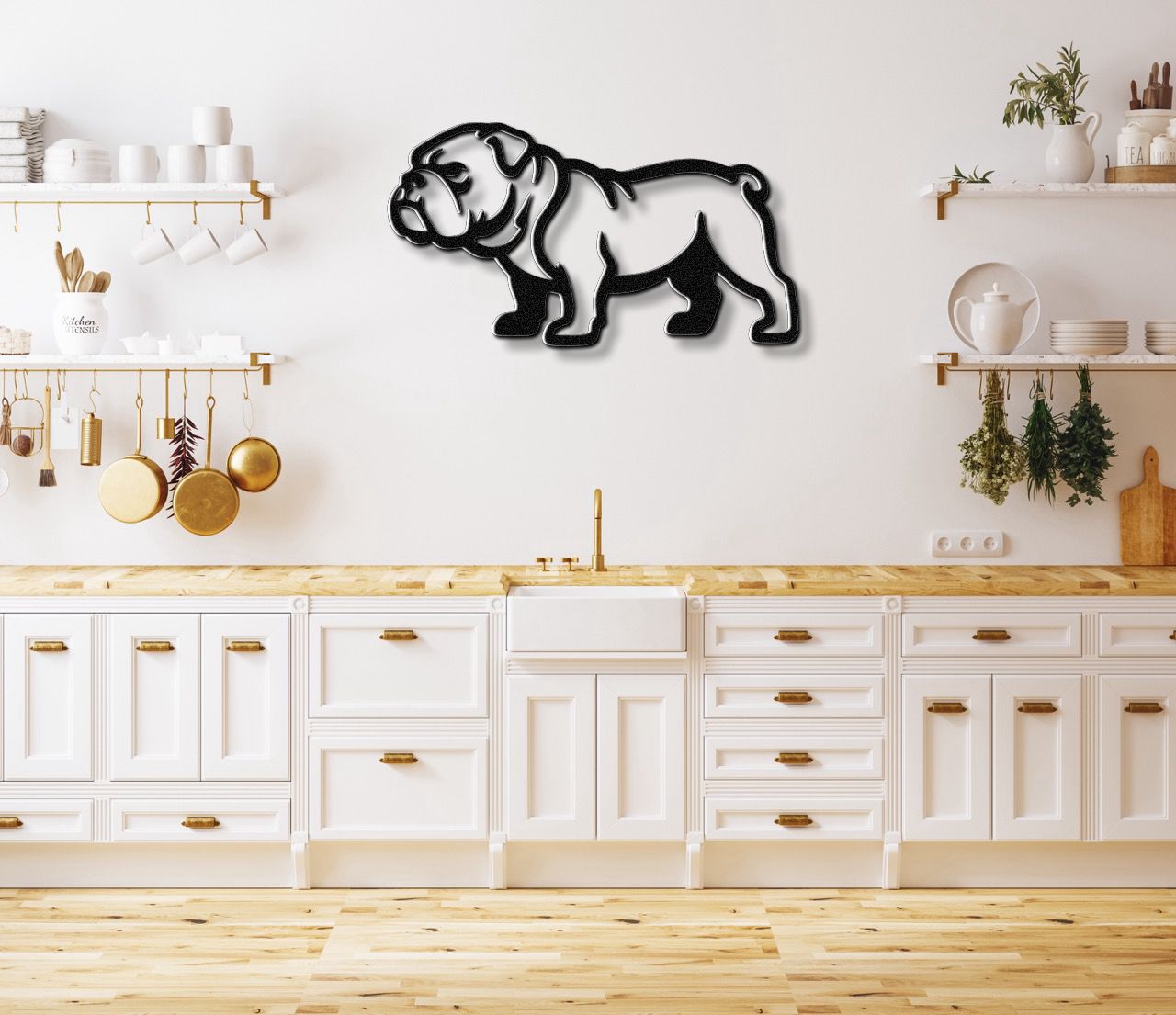 Bulldog Metal Wall Art