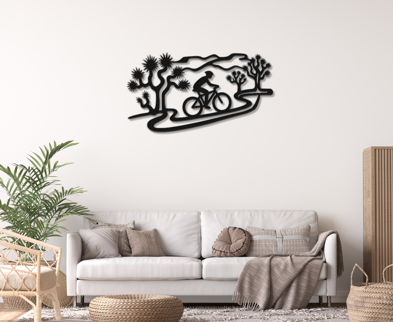 Joshua Tree Cycling Metal Wall Art