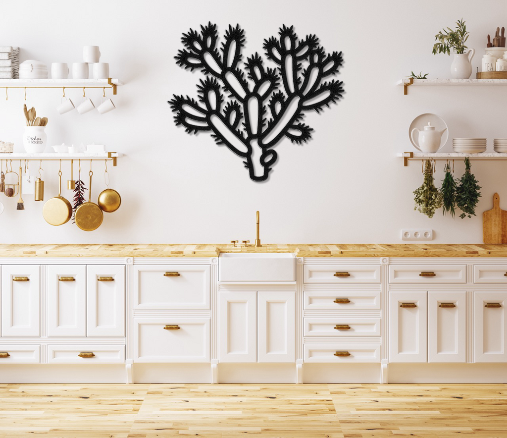 Cholla Cactus Metal Wall Art