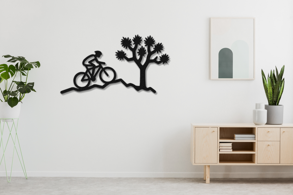 Joshua Tree Cycling Metal Wall Art