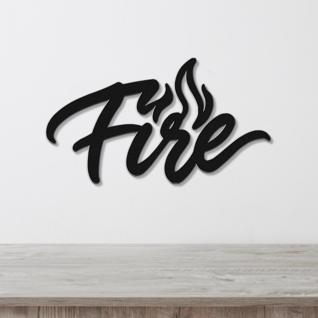 Abstract Fire Metal Wall Art