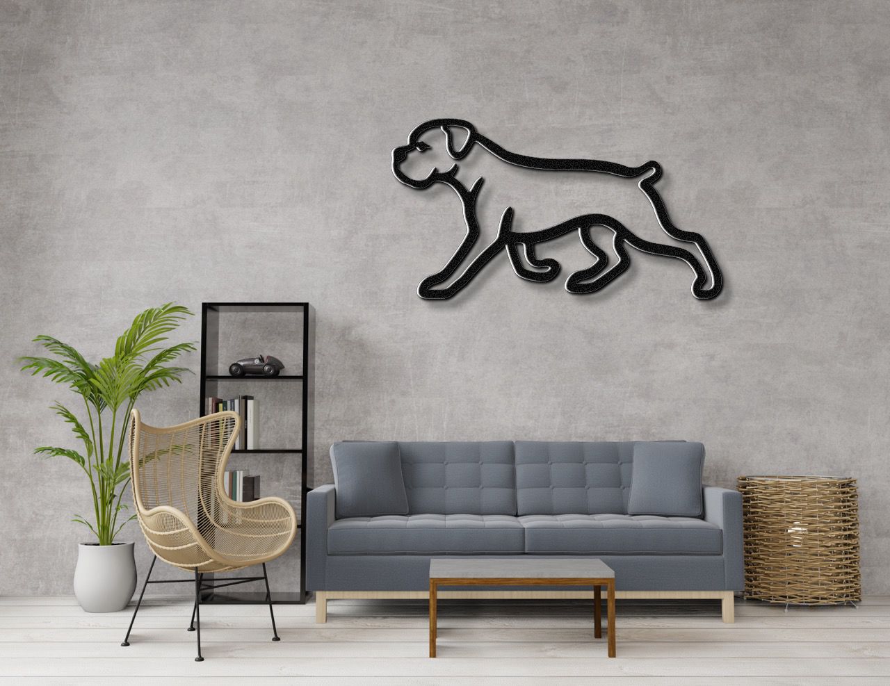 Boxer Dog Metal Wall Art