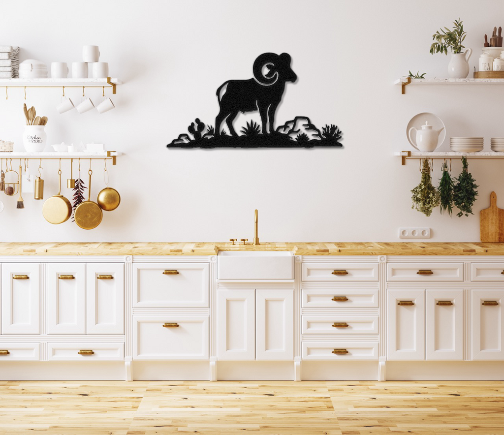 Desert Bighorn Sheep Metal Wall Art