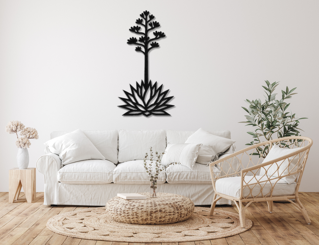 Blooming Agave Metal Wall Art