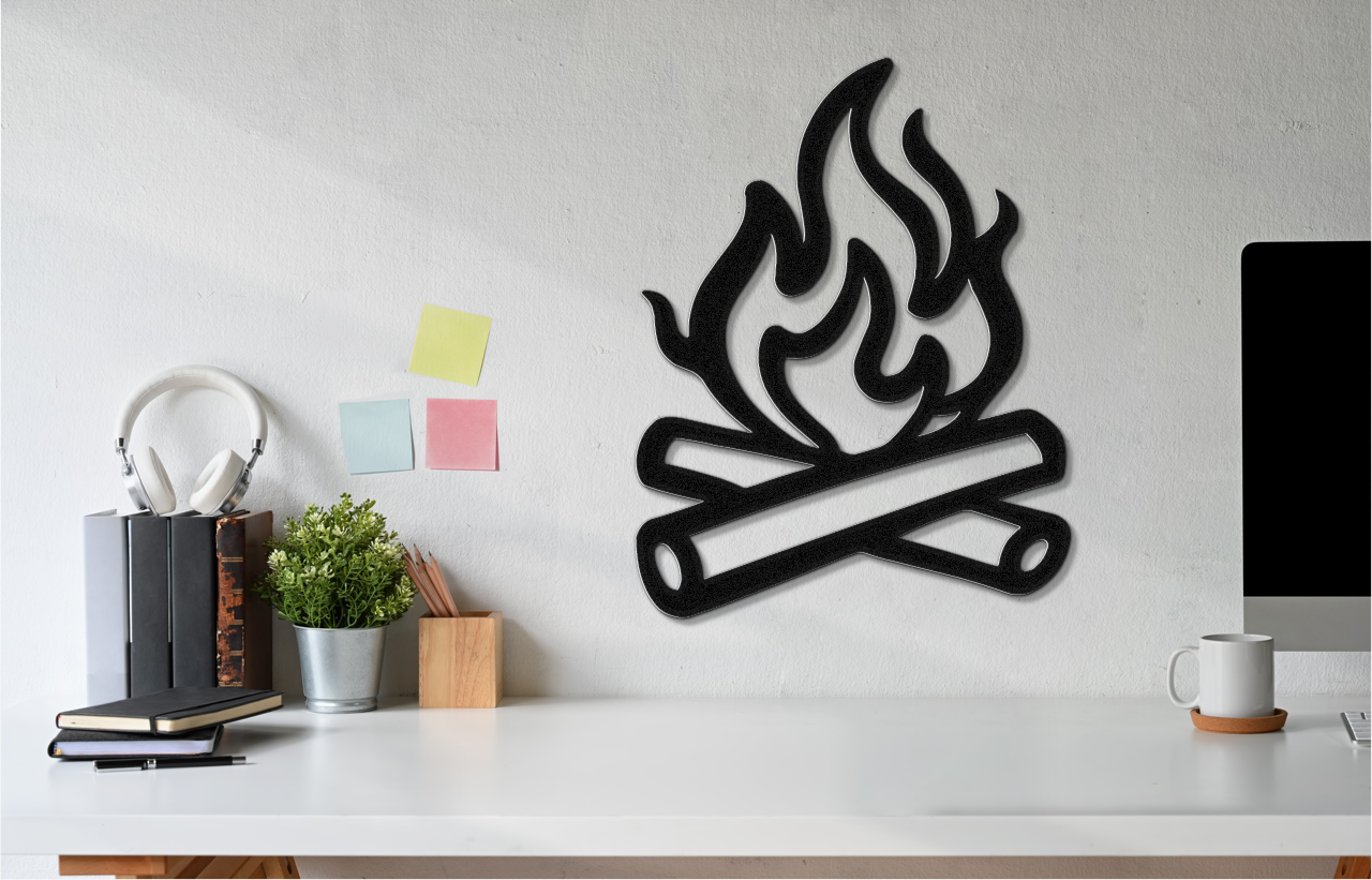 Campfire Metal Wall Art