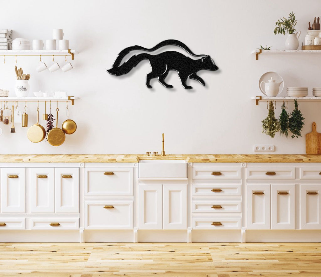 Sneaky Skunk Metal Wall Art