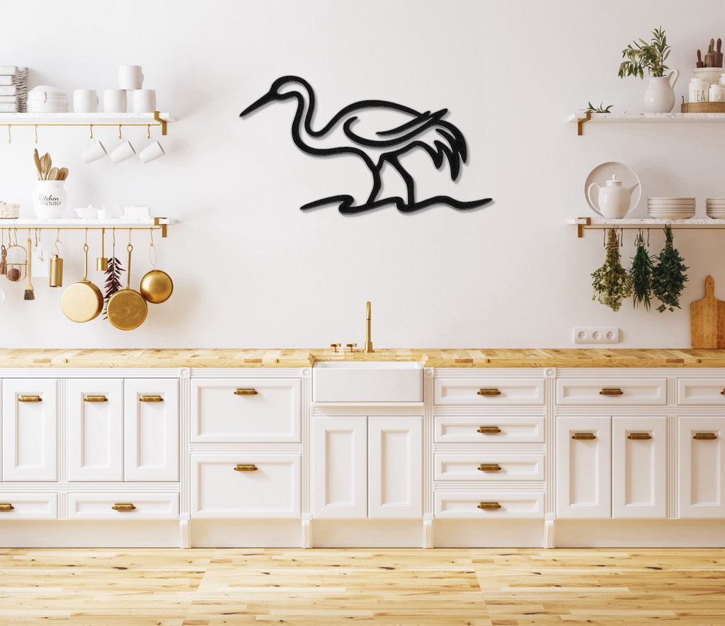 Crane Metal Wall Art