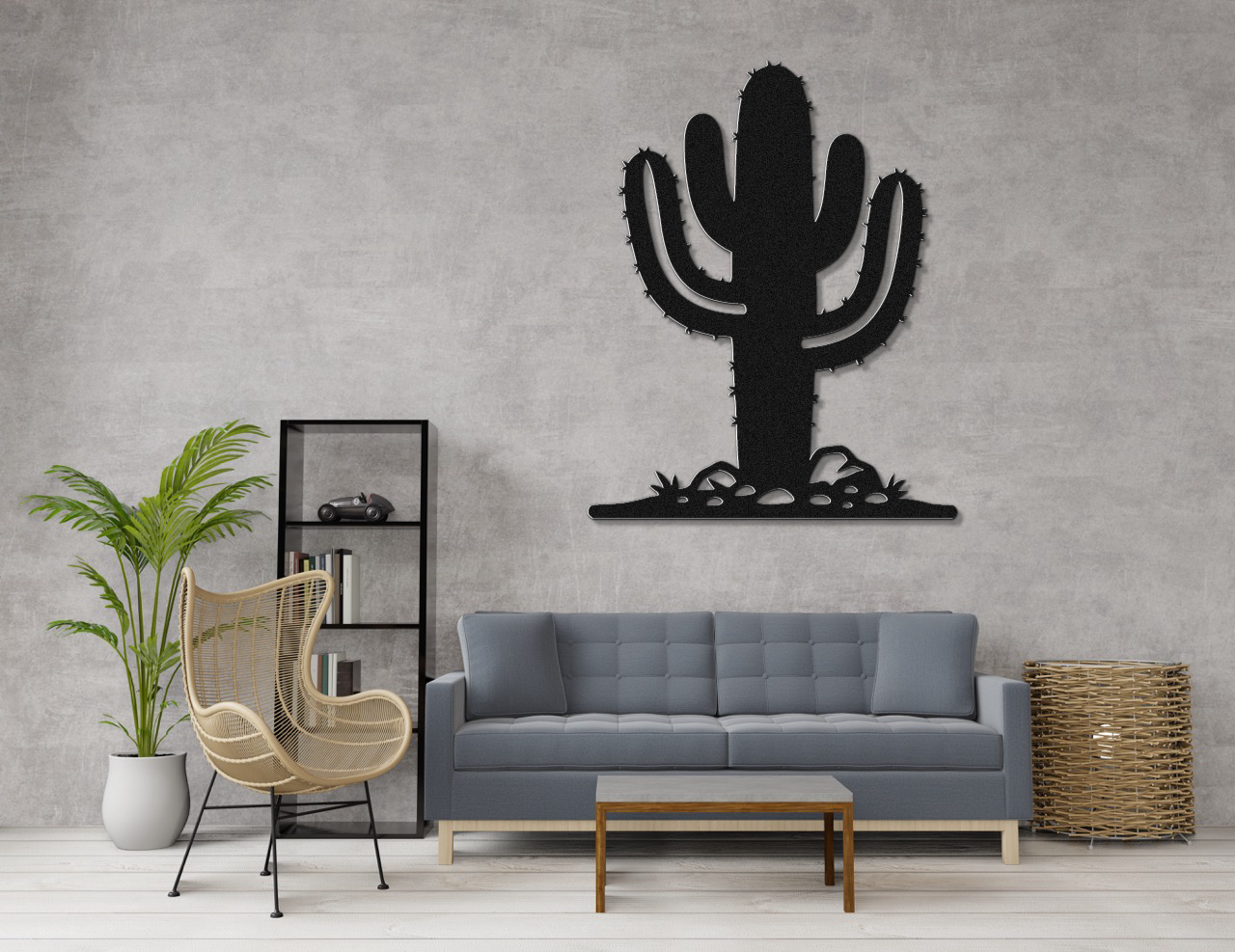Saguaro Cactus Metal Wall Art