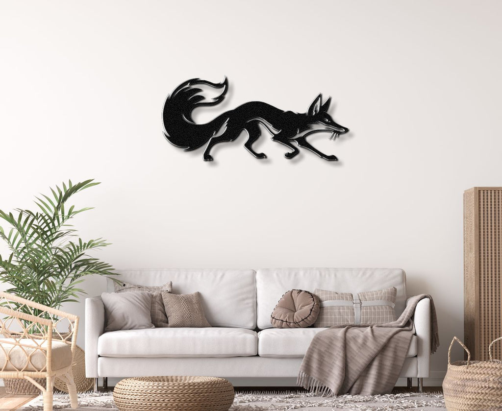 Sneaky Fox Metal Wall Art