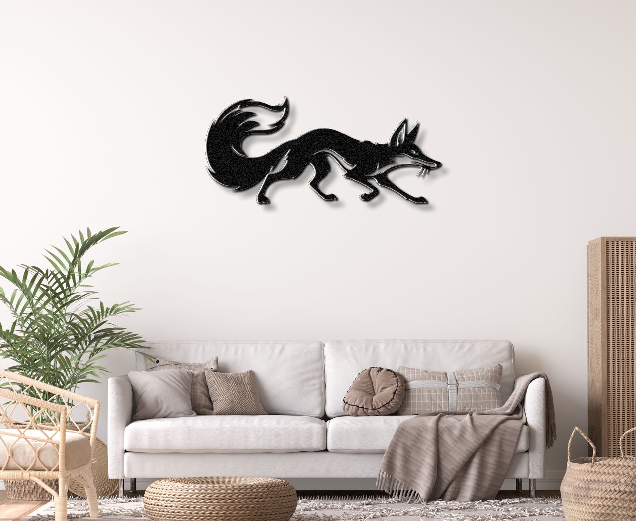 Sneaky Fox Metal Wall Art