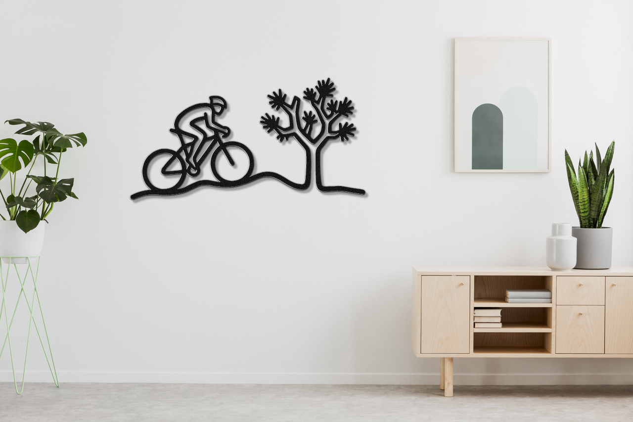Joshua Tree Cycling Metal Wall Art