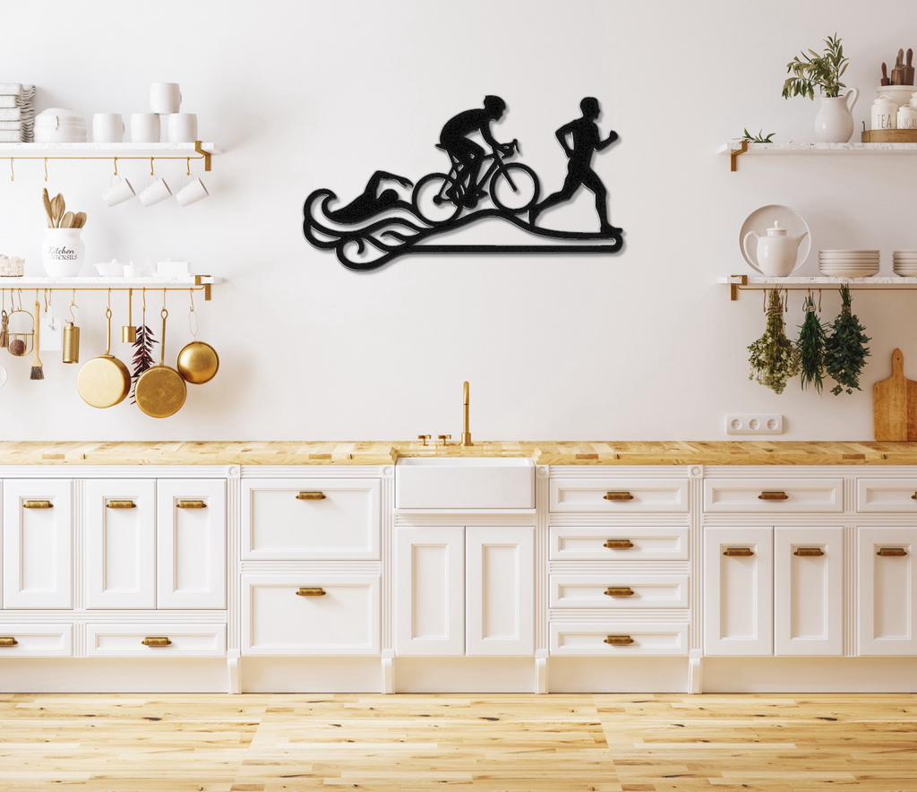 Triathlon Metal Wall Art