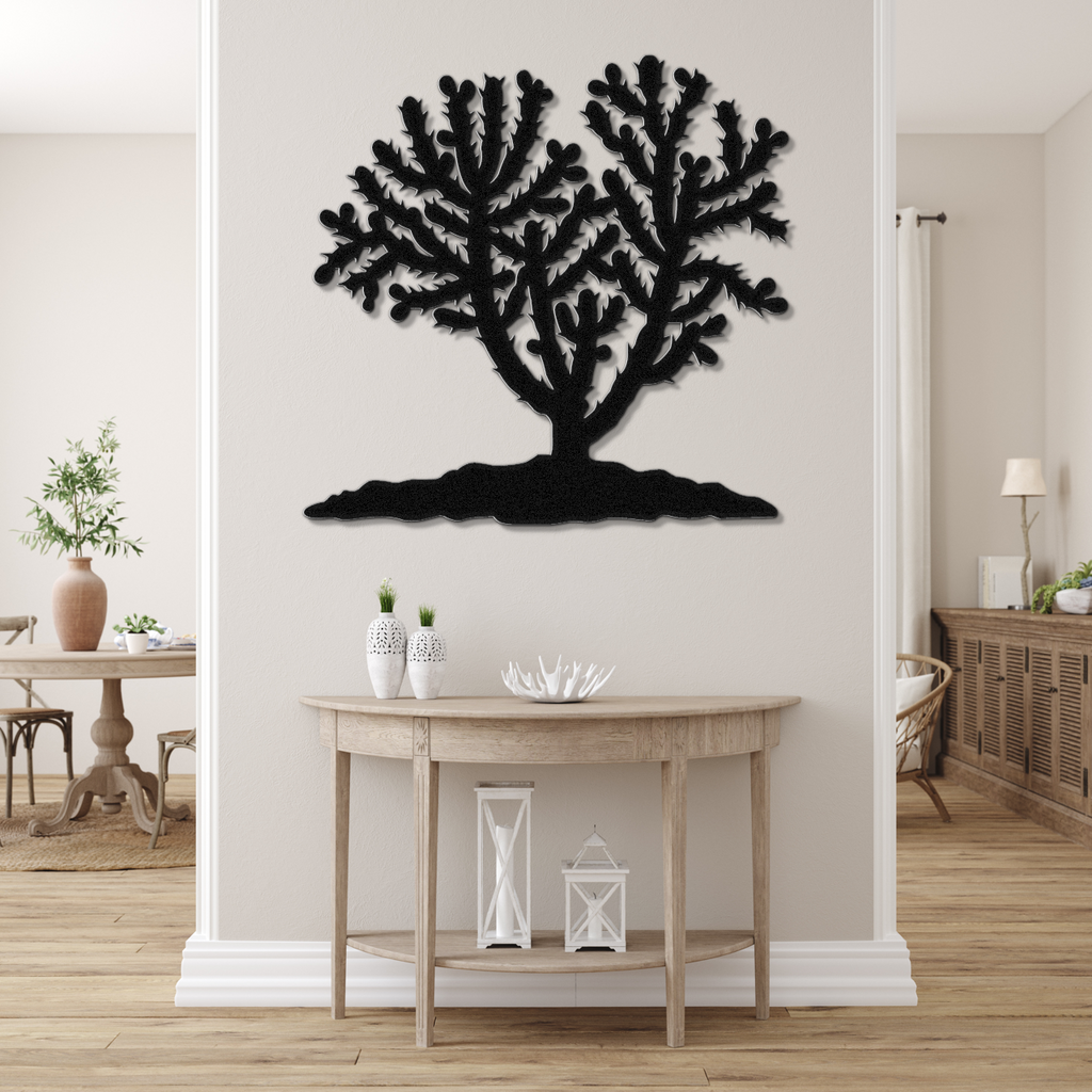 Cholla Cactus Metal Wall Art