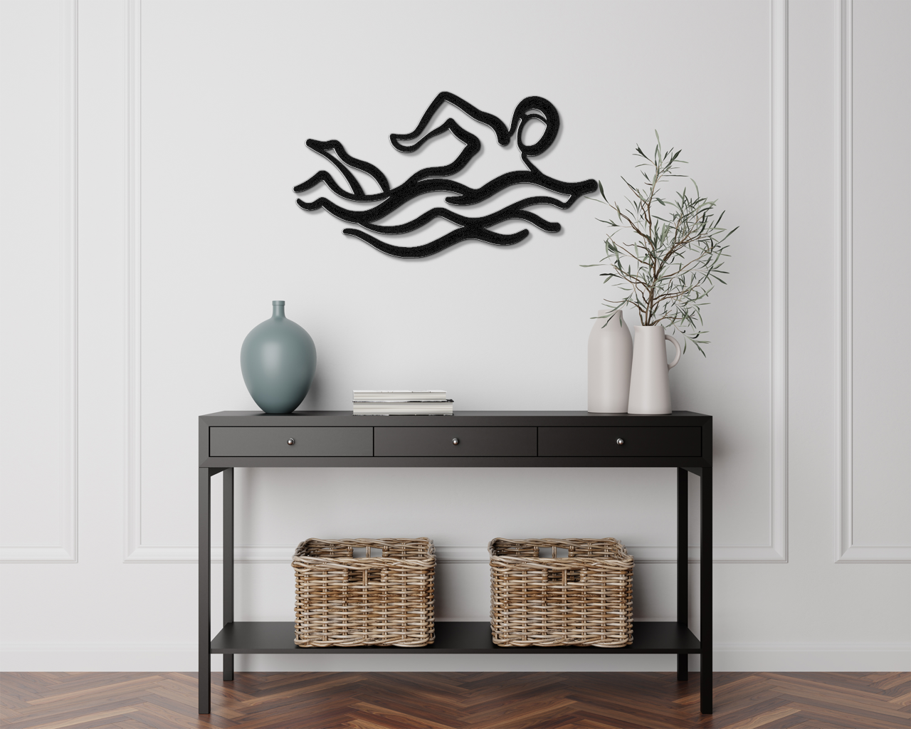 Swimmer Metal Wall Art