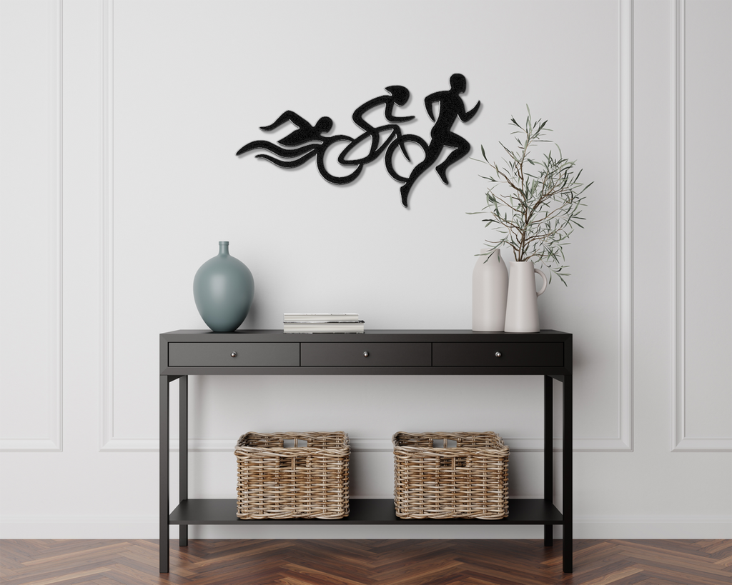 Triathlon Metal Wall Art