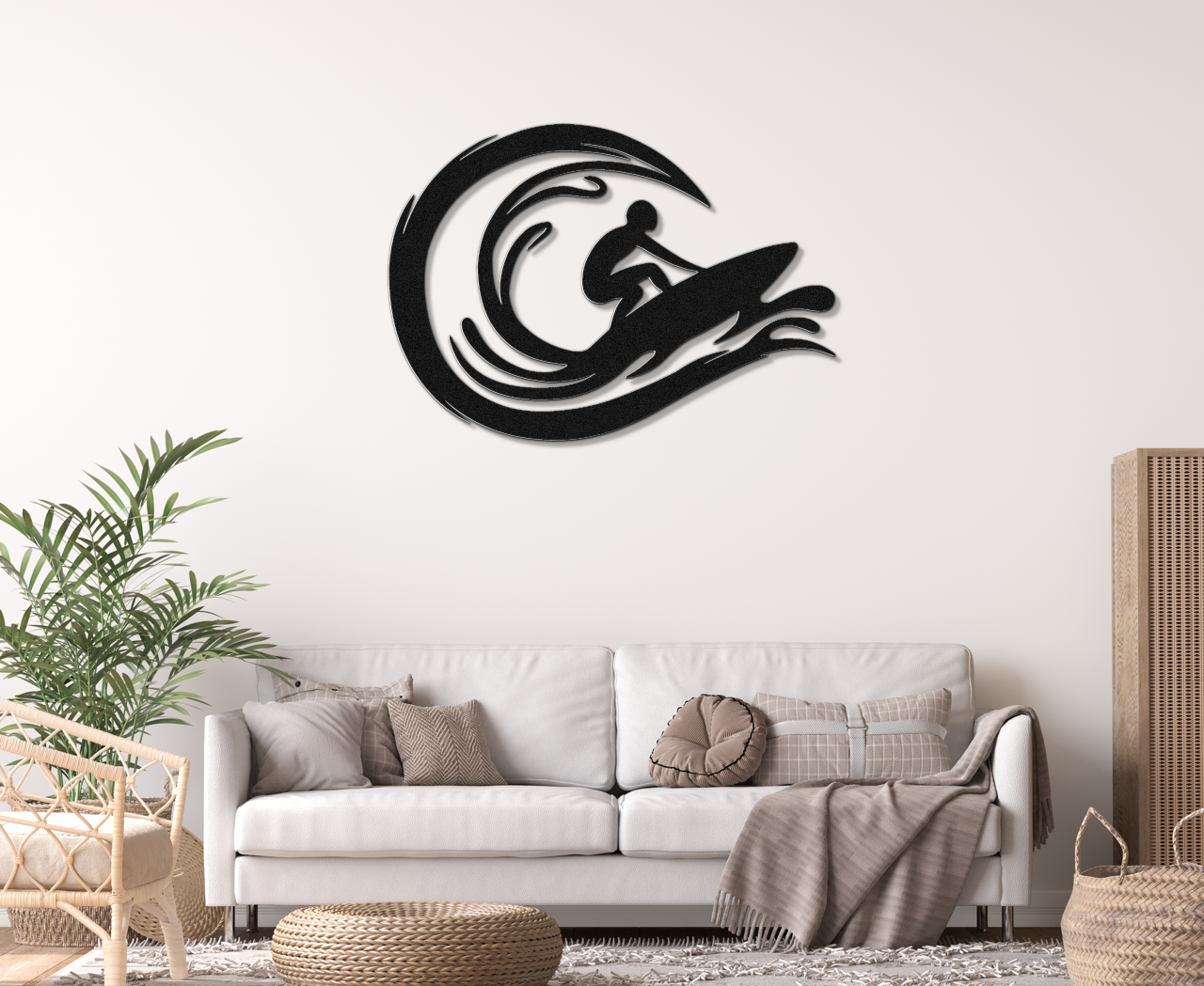 Surfer Metal Wall Art