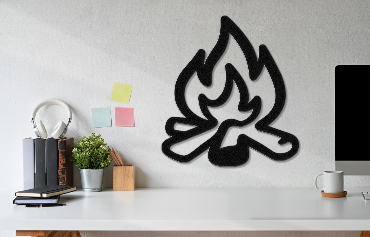 Campfire Metal Wall Art
