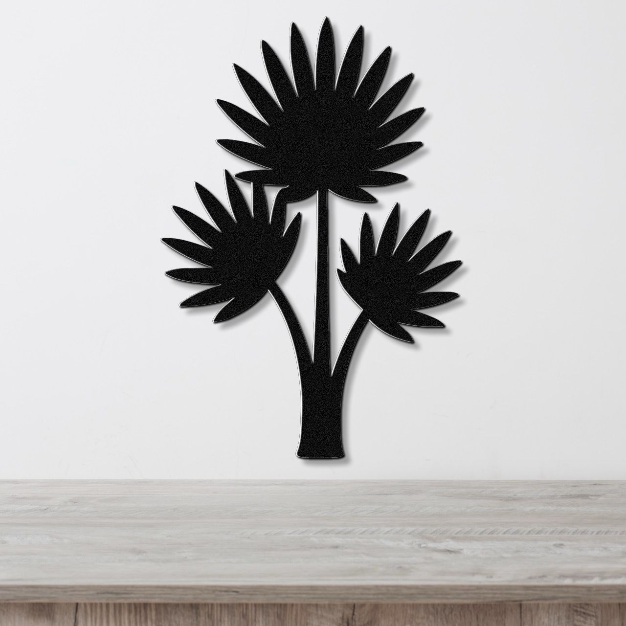 Fan Palm Tree Metal Wall Art
