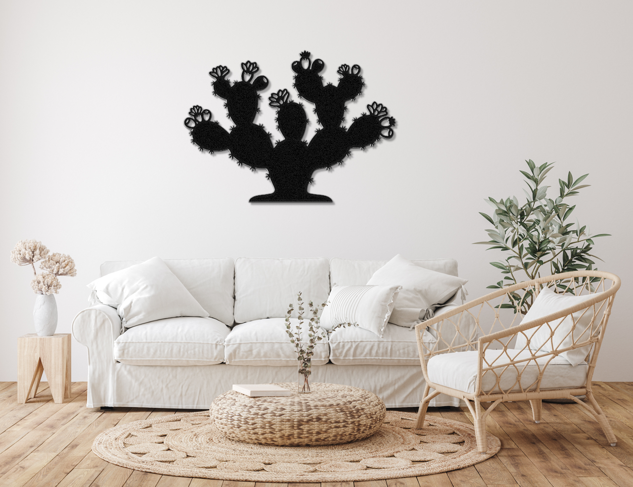 Prickly Pear Cactus Metal Wall Art