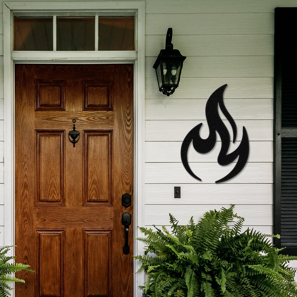 Abstract Fire Metal Wall Art