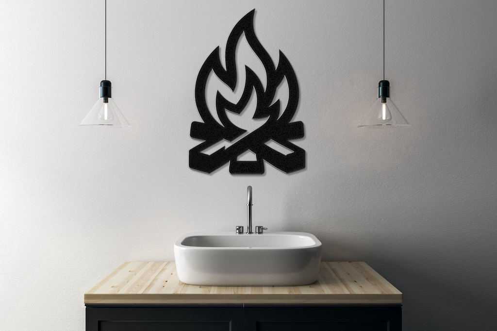 Campfire Metal Wall Art