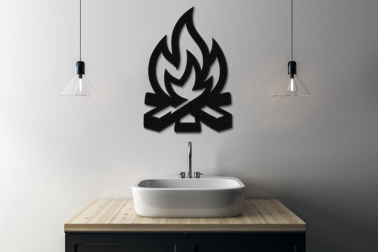 Campfire Metal Wall Art