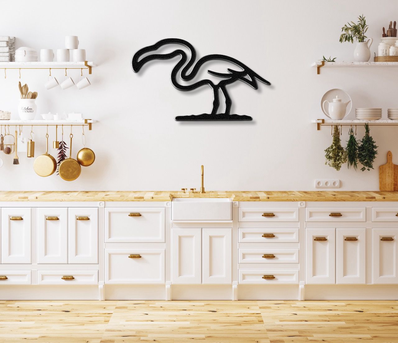 Flamingo Metal Wall Art