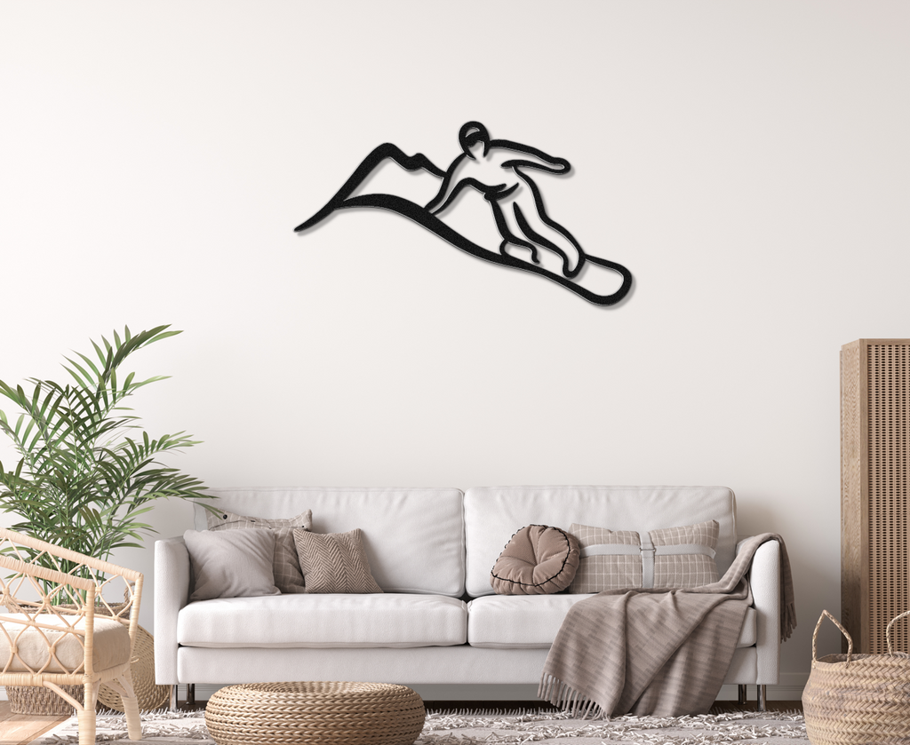 Snowboarding Metal Wall Art