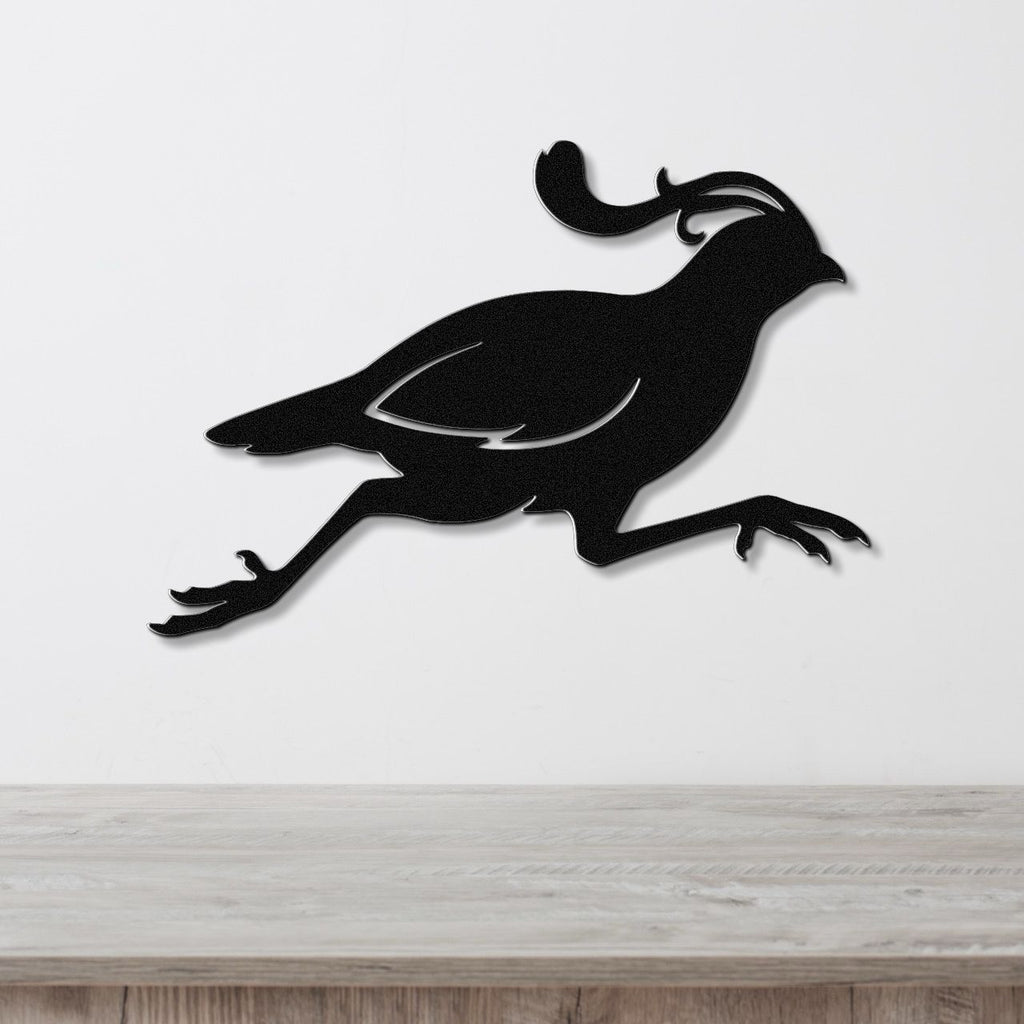 Running Quail Metal Wall Art
