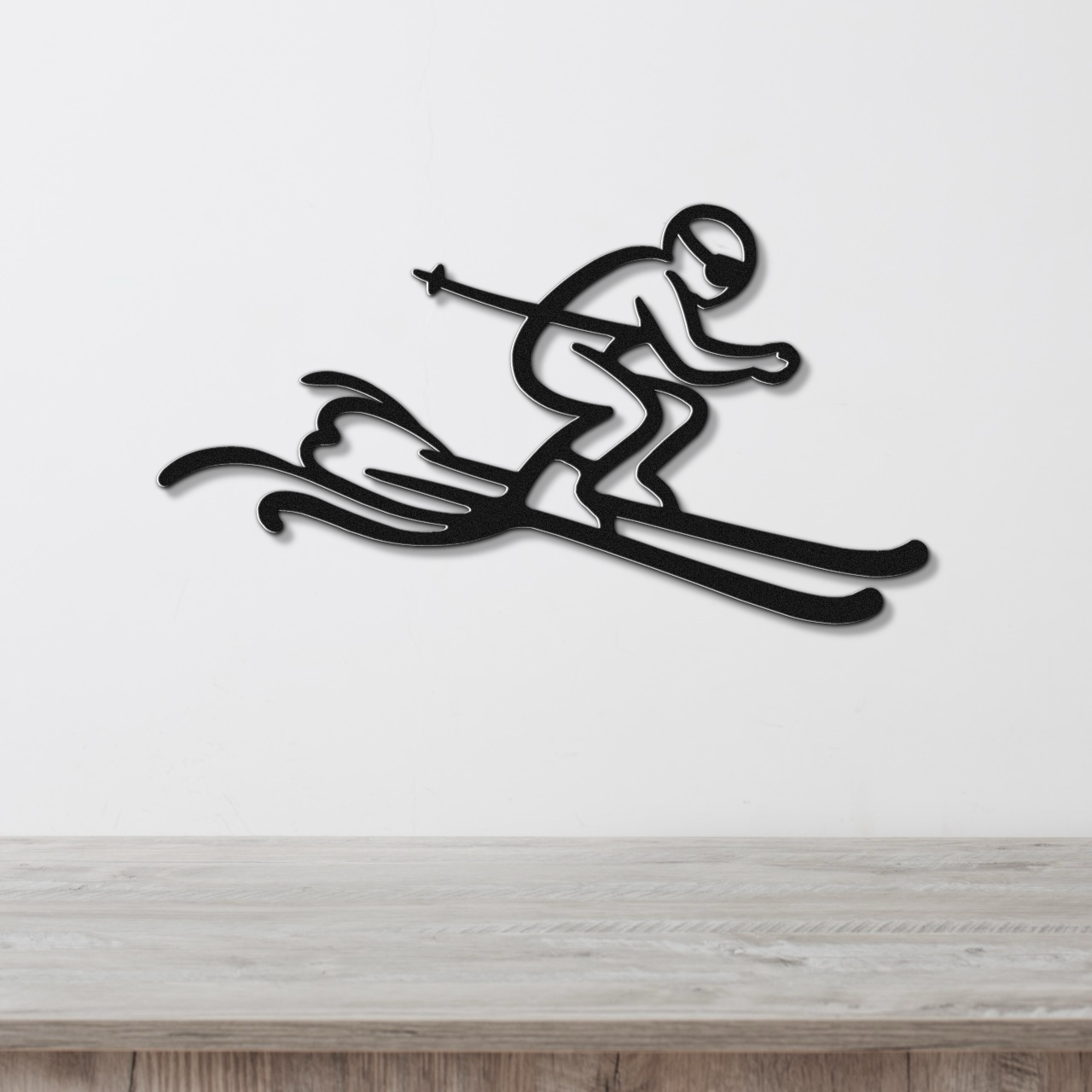 Skiing Metal Wall Art