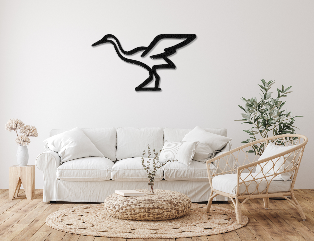Crane Metal Wall Art