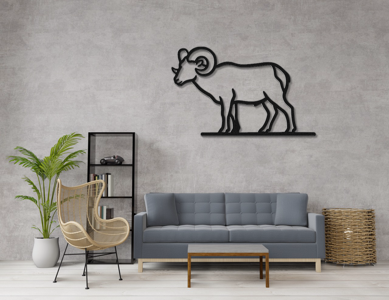 Bighorn Sheep Metal Wall Art