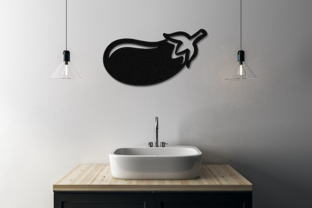 Eggplant Metal Wall Art