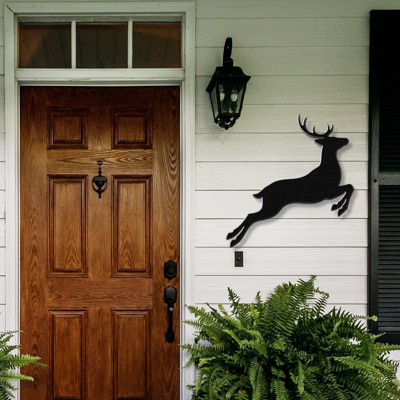 Jumping Deer Metal Wall Art
