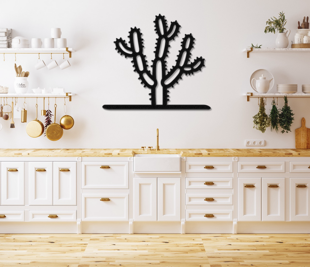 Cholla Cactus Metal Wall Art