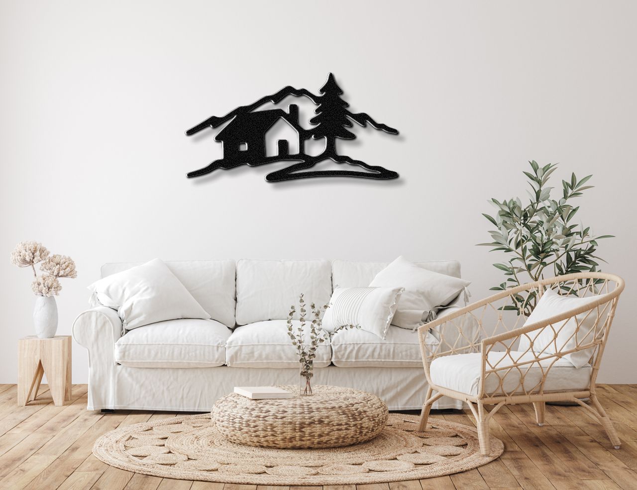 Mountain Cabin Metal Wall Art