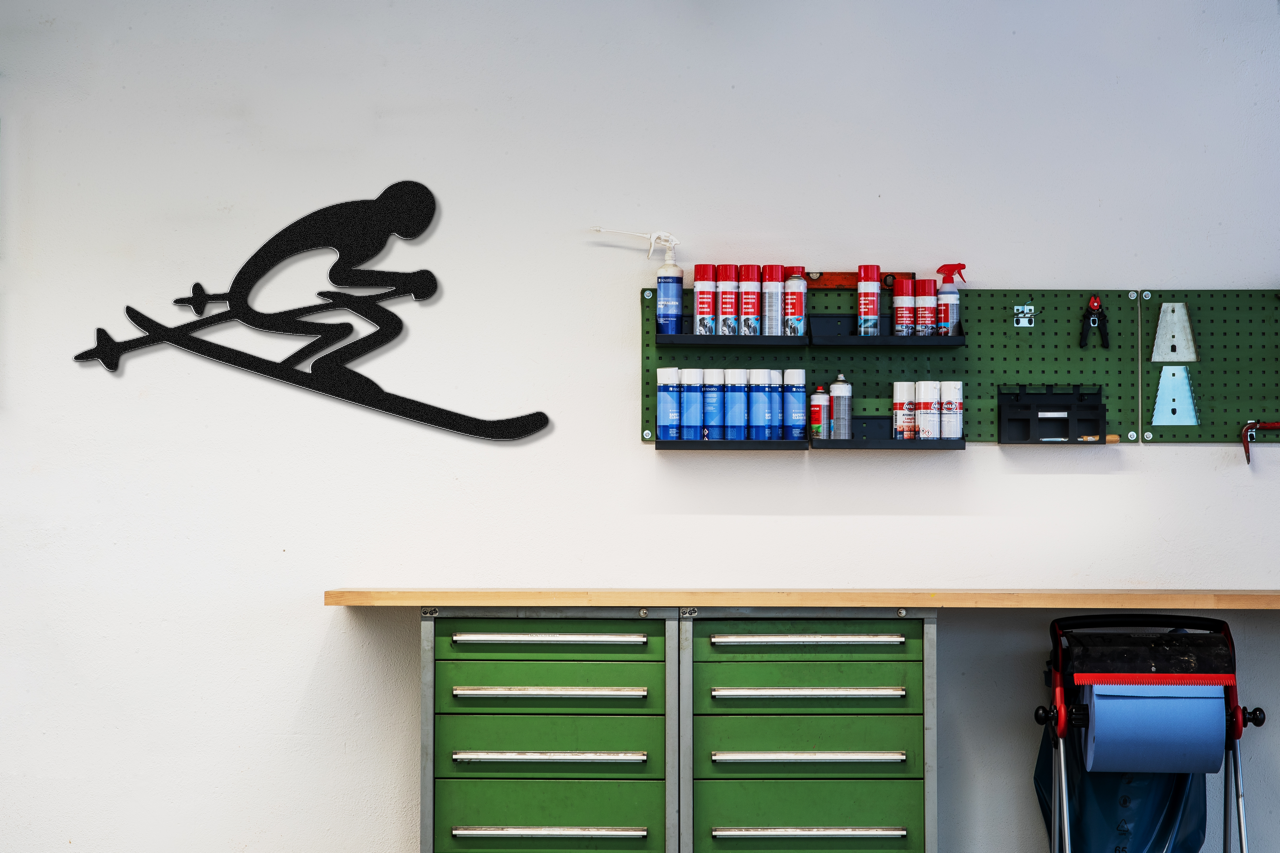 Skiing Metal Wall Art