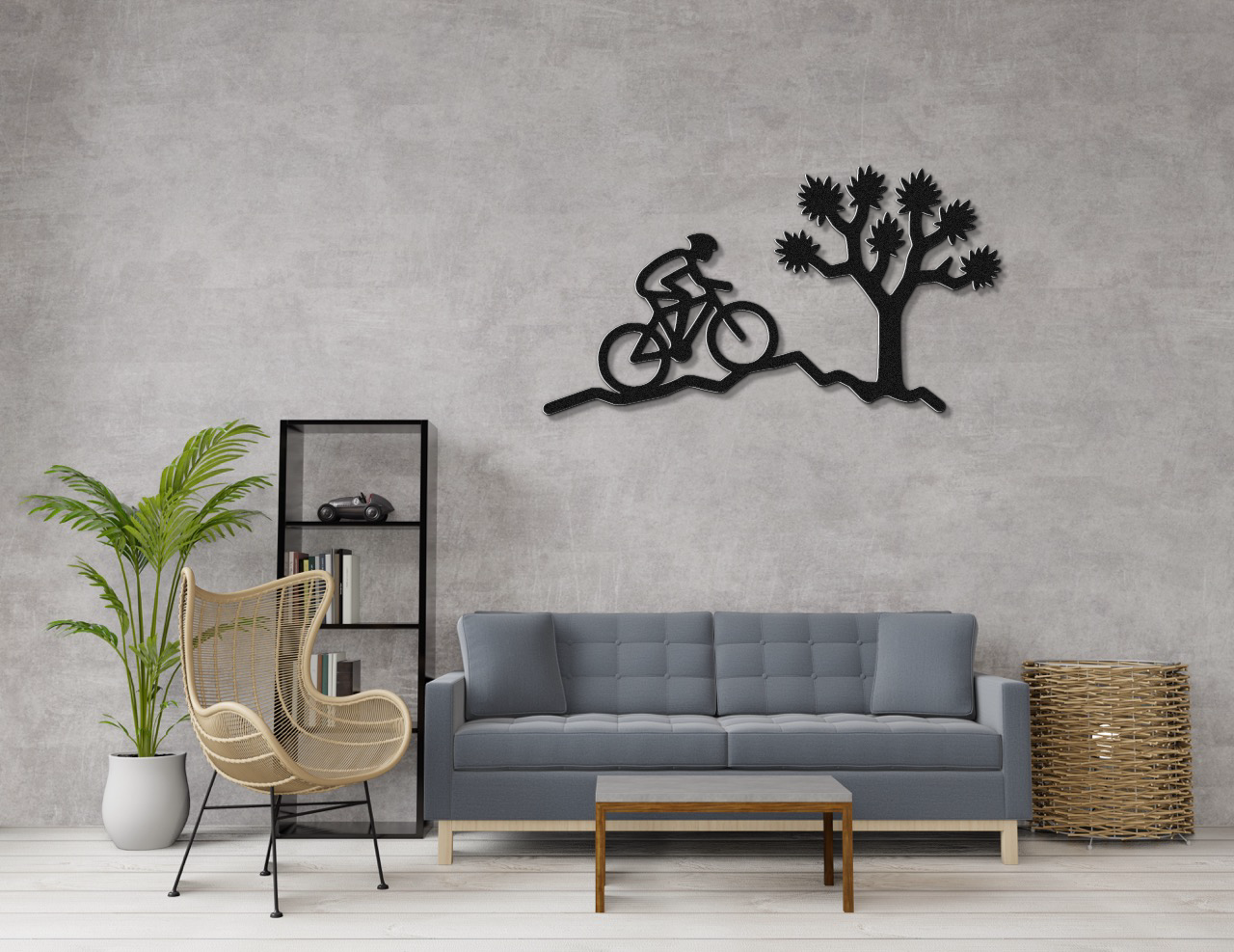 Joshua Tree Cycling Metal Wall Art
