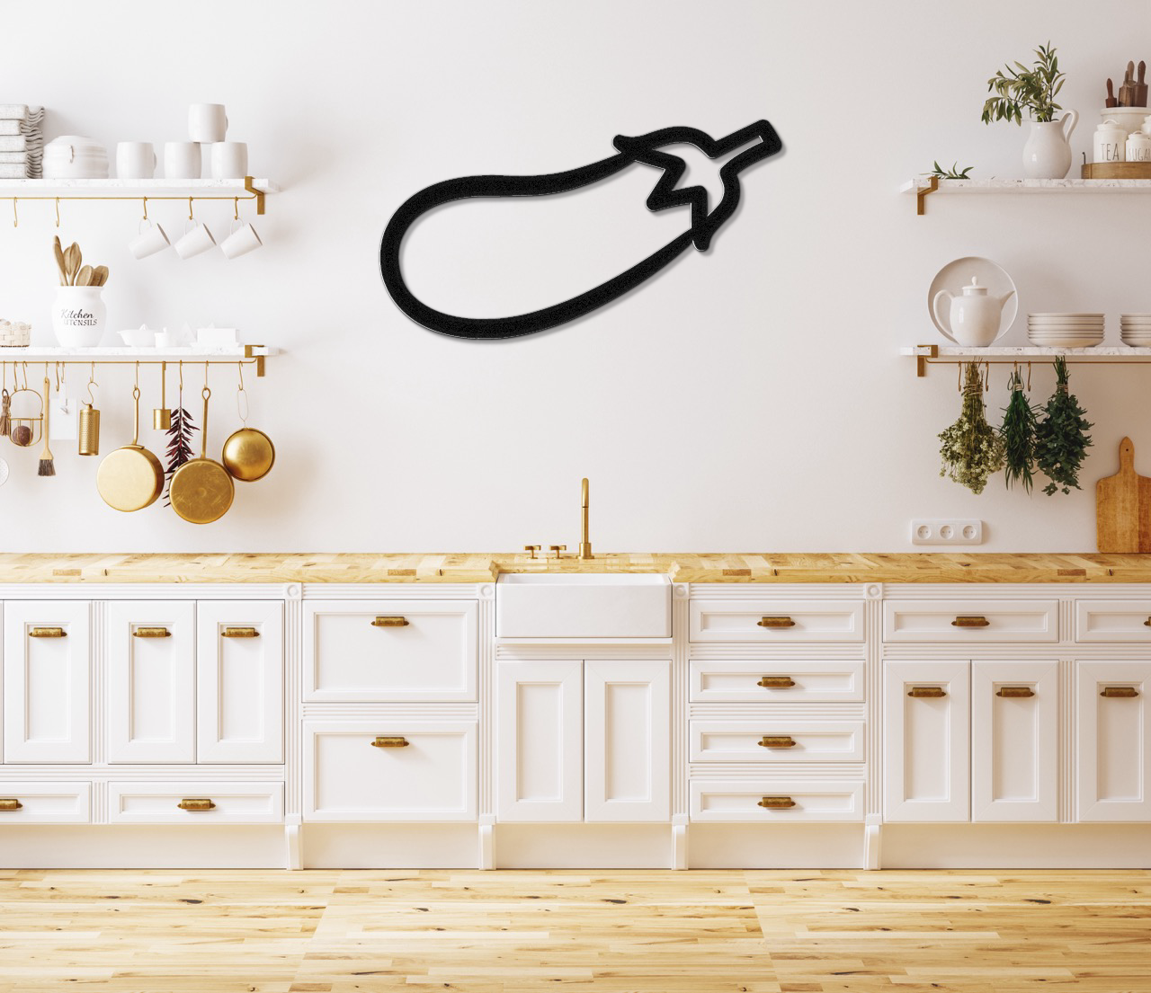 Eggplant Metal Wall Art