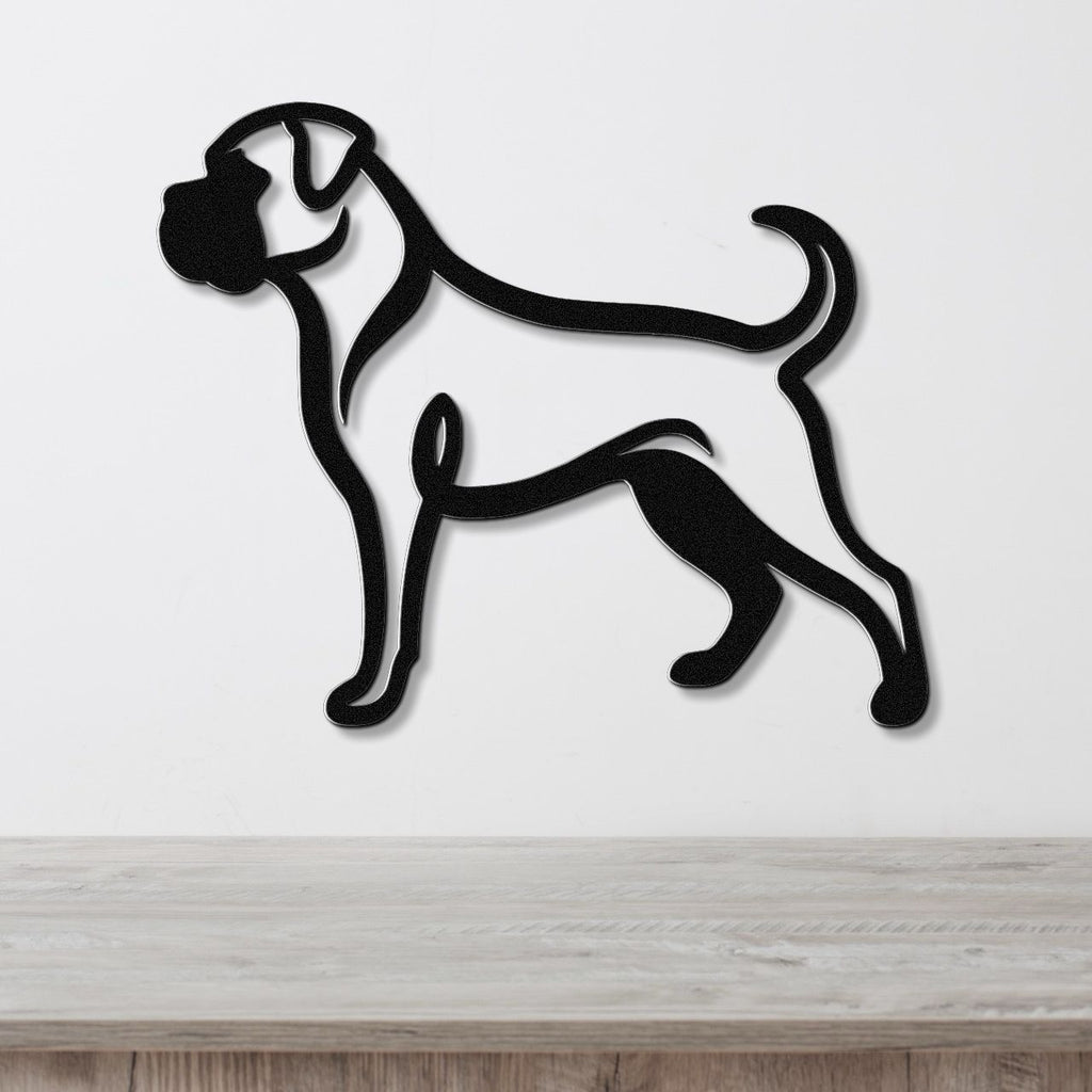 Boxer Dog Metal Wall Art