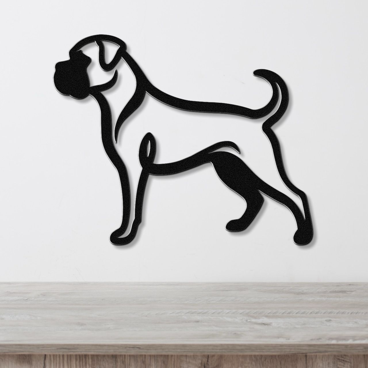 Boxer Dog Metal Wall Art
