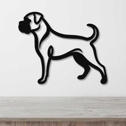 Boxer Dog Metal Wall Art