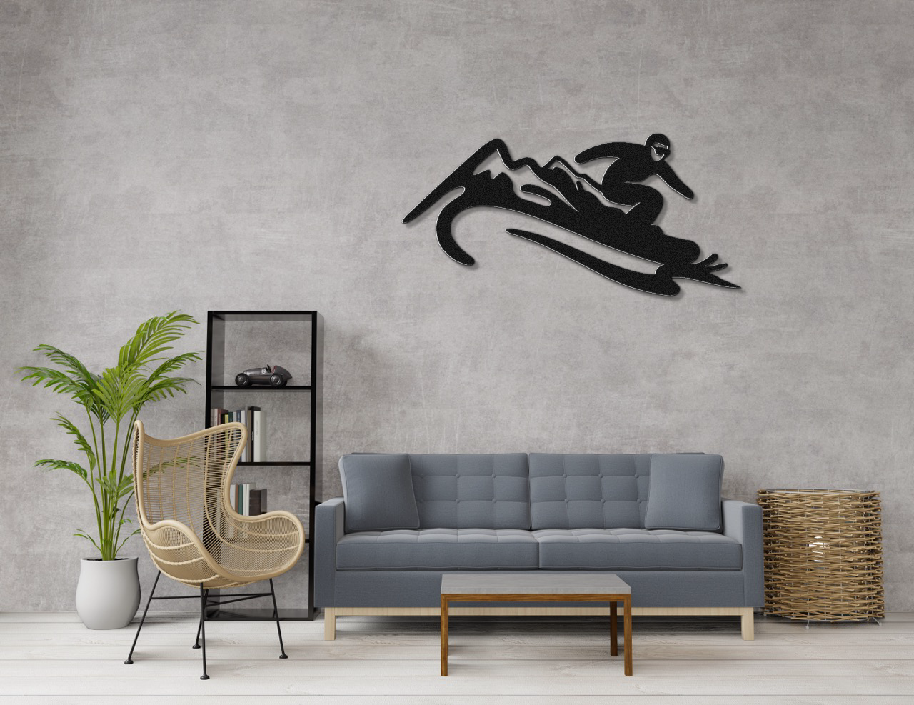 Snowboarding Metal Wall Art