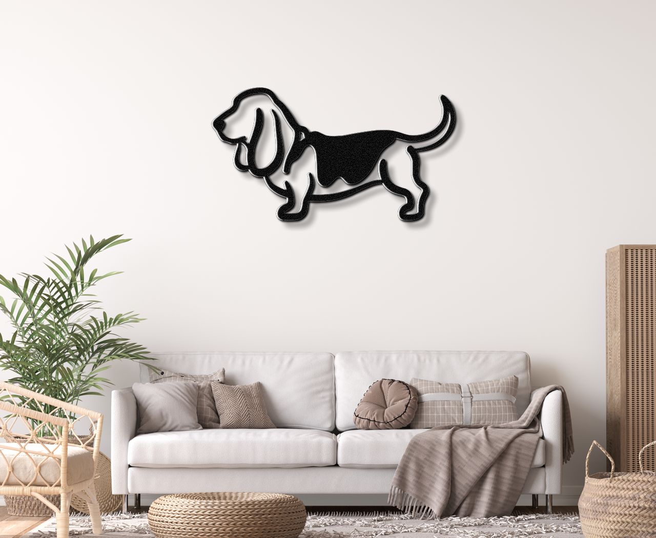 Basset Hound Metal Wall Art