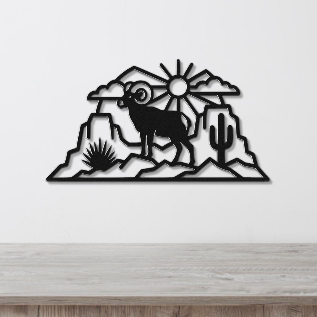 Arizona Bighorn Sheep Metal Wall Art