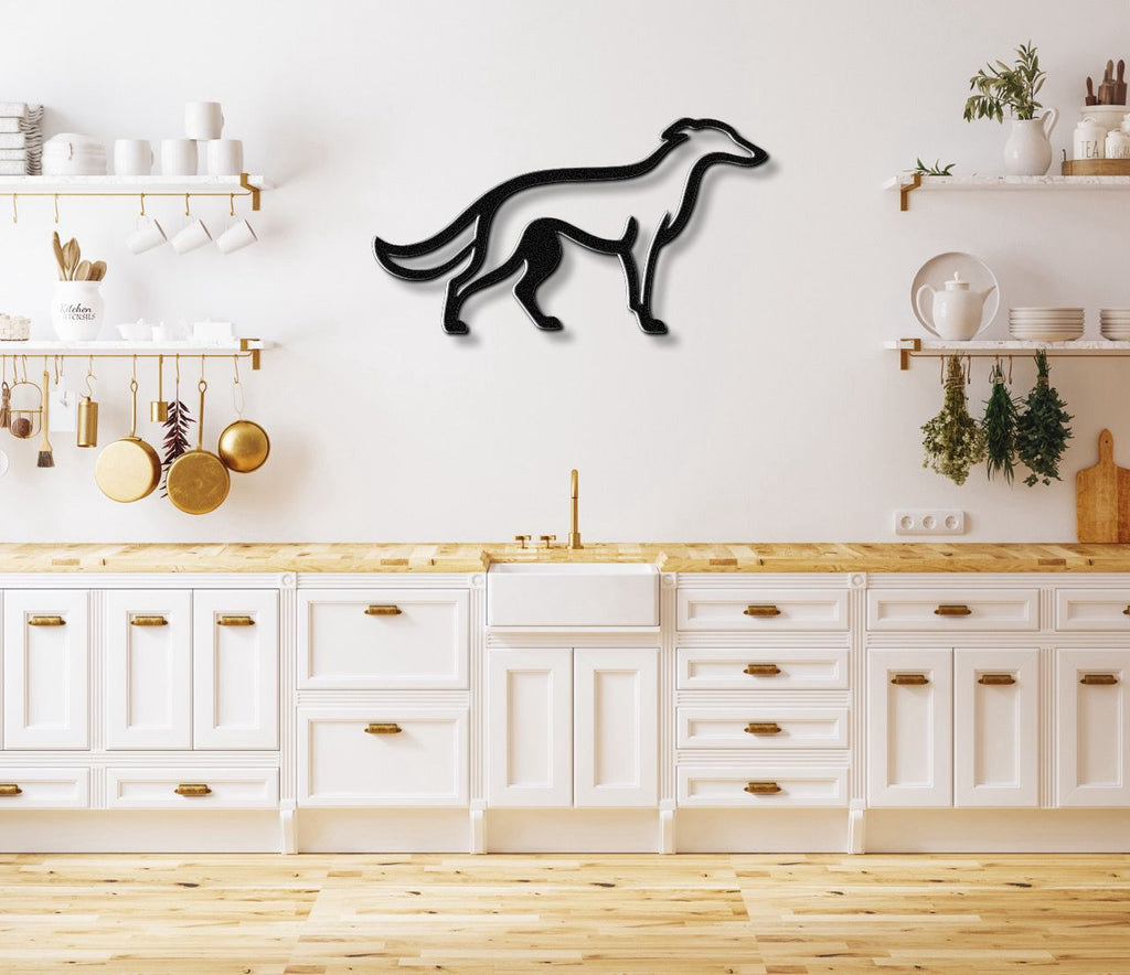 Borzoi Dog Metal Wall Art
