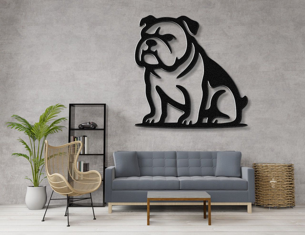 Bulldog Metal Wall Art