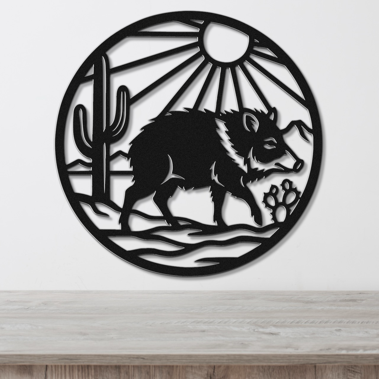 Javelina Metal Wall Art